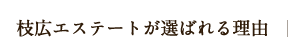 枝広エステートが選ばれる理由